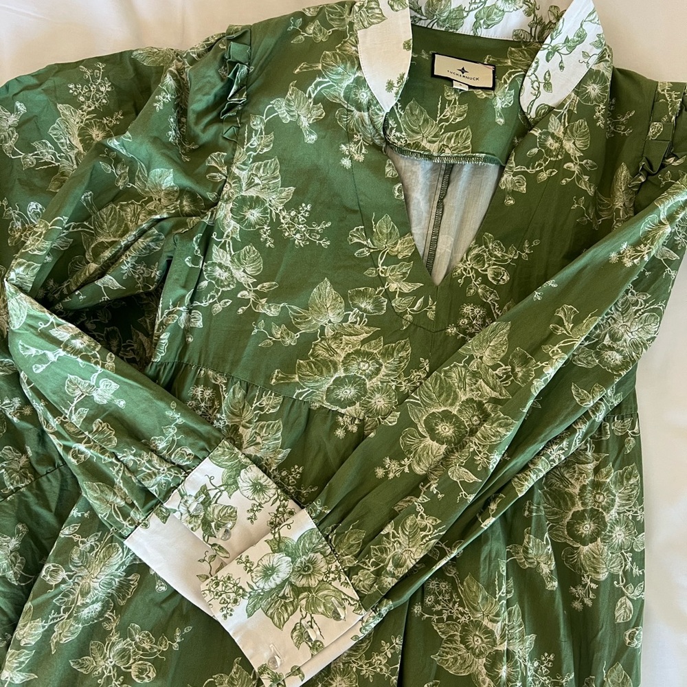 Tuckernuck Green Floral Tiered Maxi Dress - Picture 4 of 5